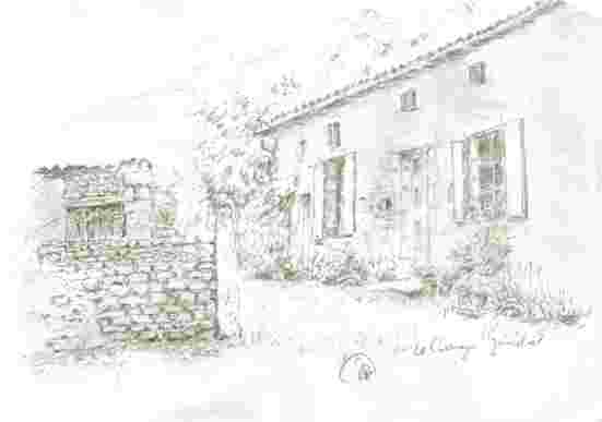 dessin du Gite-la -Chesnaye par raymon depoux